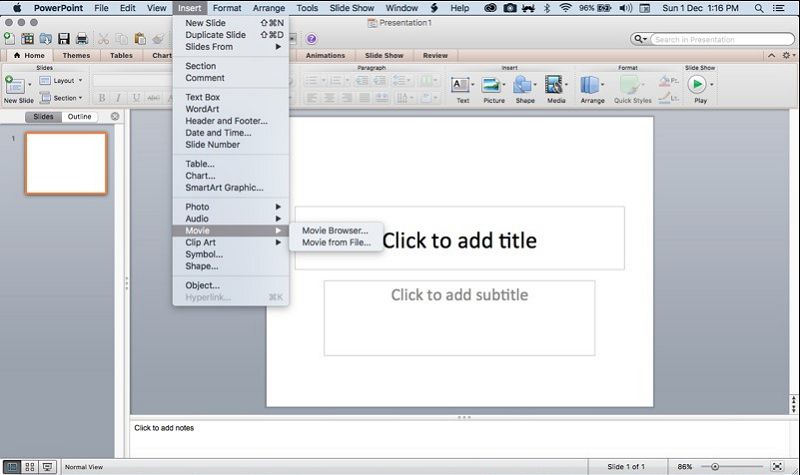 insert music in powerpoint for mac 365